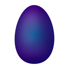 Easter illustration. Easter egg. Violet egg isolated on a white background. 3-D.
