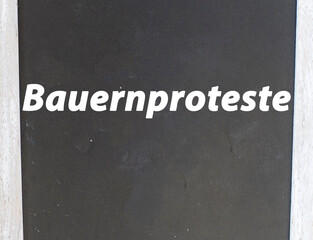 Fototapeta na wymiar Bauernproteste Tafel