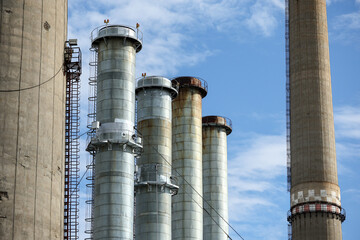 Industrial shot with a thermoelectrical power plant