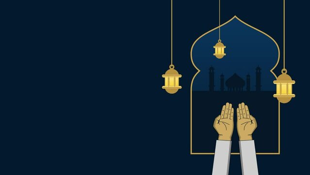 Welcome Ramadan kareem with simple footage to return to self-purity.