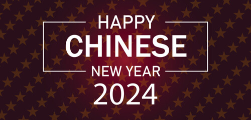 Naklejka na ściany i meble Happy Chinese New Year Text illustration Design