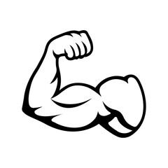 Hand Drawn Biceps Body Builder Arms Vector Illustration