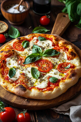 Fresh home made pizza margherita
