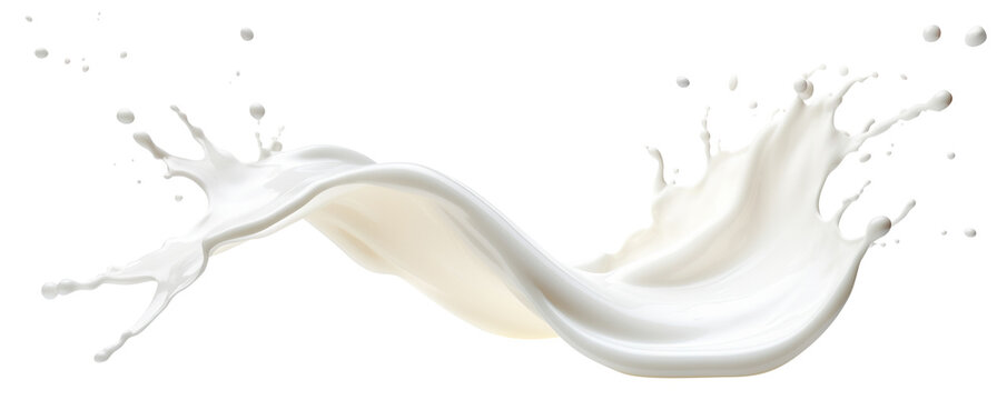 Splash of milk or cream, cut out - Powered by Adobe