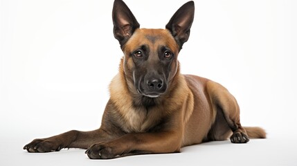 Dog, Belgian Malinois in sitting position