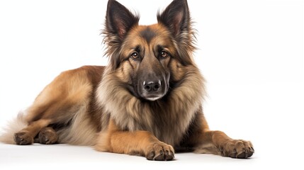 Dog, Belgian Tervuren in sitting position