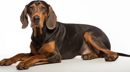 Obraz premium Dog, Coonhound in sitting position