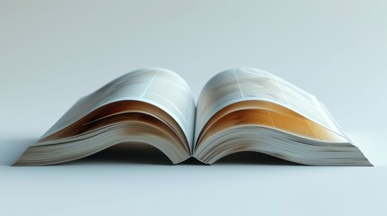 Fototapeta premium Open book with white background