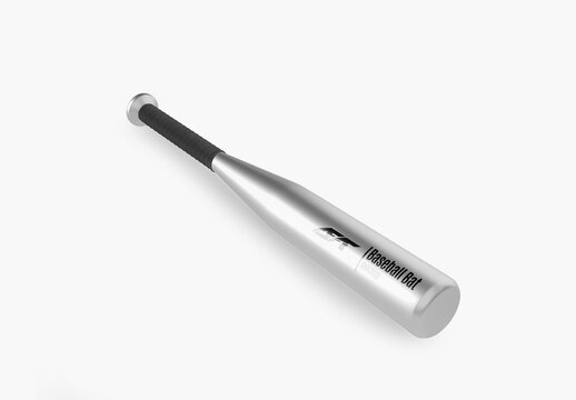 Baseball Bat Metallic Mockup