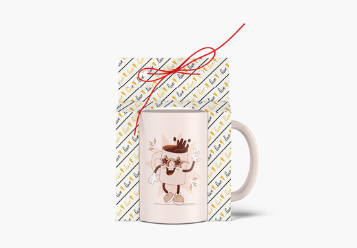 Mug in Box Packaging Mockup