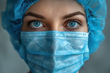 Medical professional wearing a mask, emphasizing the coronavirus theme