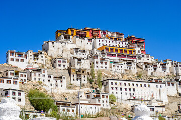Fototapeta na wymiar panoramic view of thiksey monastery in leh ladakh, india