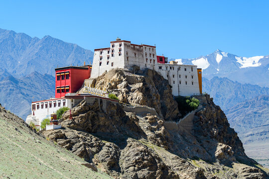 panoramic view of thiksey monastery in leh ladakh, india