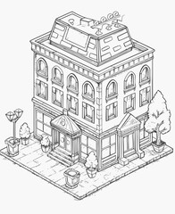 sketch of a house