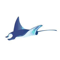 stingray fish vector