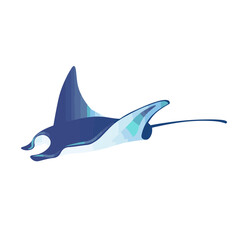 stingray fish vector