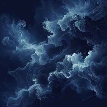 Navy blue smoky art abstract background © Doru