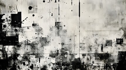 vintage grunge black and white collage background. Different textures and shapes - obrazy, fototapety, plakaty