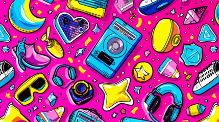 Obraz premium collage, stivker, pattern