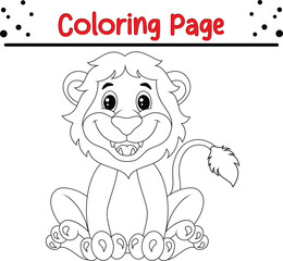 lion coloring page for kids. lion carton Coloring book for children
