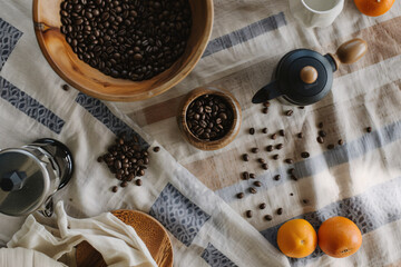 coffee on a table
