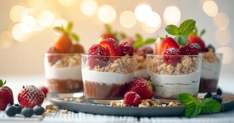 A Nutritious and Delectable Yogurt Dessert with Fresh Strawberries