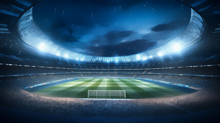 Luxury of football stadium isolation background, Illustration - obrazy, fototapety, plakaty
