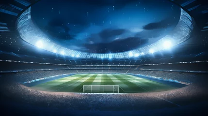 Fotobehang Luxury of football stadium isolation background, Illustration © AI-Stocks