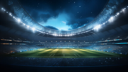 Fototapeta na wymiar Luxury of football stadium isolation background, Illustration