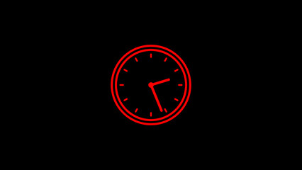 Wall clock icon. Clock Line Icon. hours pointed clockwise o'clock sharp illustration. Analog wall clocks icons.