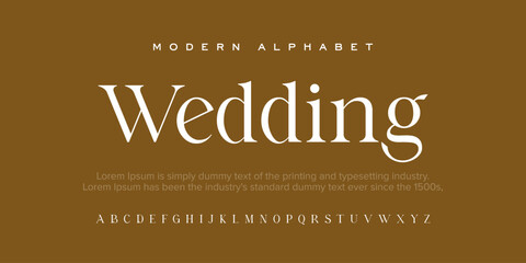 Wedding premium luxury elegant alphabet letters and numbers. Elegant wedding typography classic serif font decorative vintage retro. Creative vector illustration