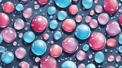 background of colorful beads  A water drops background, showing the freshness and the clarity of water. The drops are round  