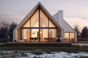 Scandinavian House Construction with Nordic Simplicity