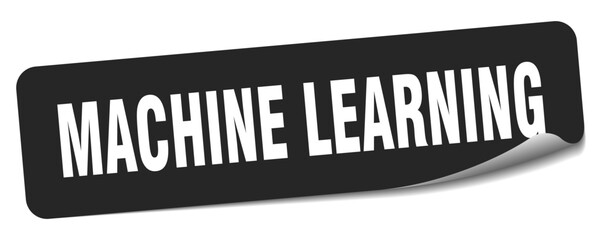 machine learning sticker. machine learning label