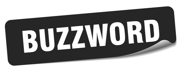 buzzword sticker. buzzword label - obrazy, fototapety, plakaty