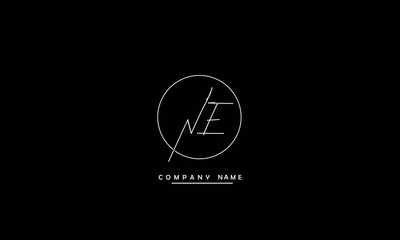 NE, EN, N, E Abstract Letters Logo Monogram