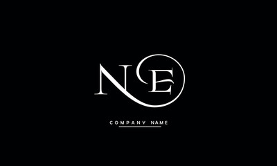 NE, EN, N, E Abstract Letters Logo Monogram