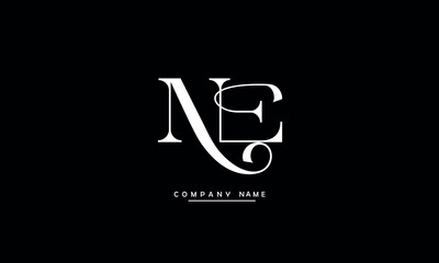 NE, EN, N, E Abstract Letters Logo Monogram