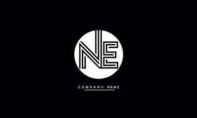 NE, EN, N, E Abstract Letters Logo Monogram