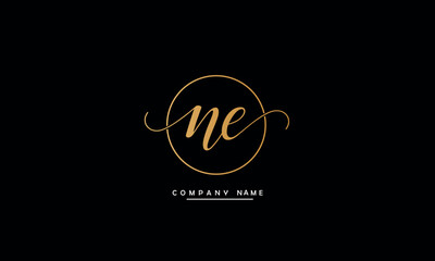 NE, EN, N, E Abstract Letters Logo Monogram