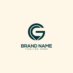 Abstract letter G and location. Flat vector logo design template element.