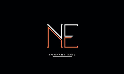 NE, EN, N, E Abstract Letters Logo Monogram