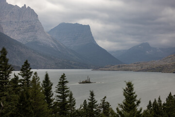 St Mary lake in a Storm, Glacier National Park, Montana
