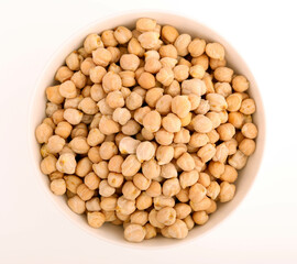 chickpea over white background
