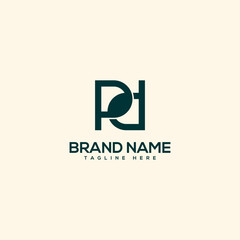 Creative unique monogram letter PD DP logo design template. Initials Business logo. - obrazy, fototapety, plakaty