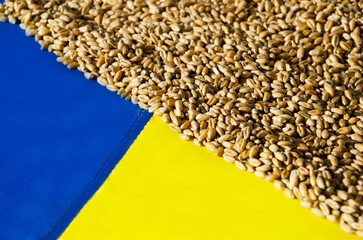 Wheat lies on the Ukrainian flag and cannot be exported.