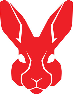 illustration of a red   rabbit, Editable Rabbit Logo, Rabbit Logo Icon, Rabbit images, Rebit Symbol Editable file