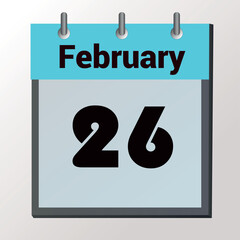 February 26 calendar