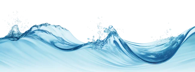 Zelfklevend Fotobehang Dynamic wave of sea water, cut out © Yeti Studio