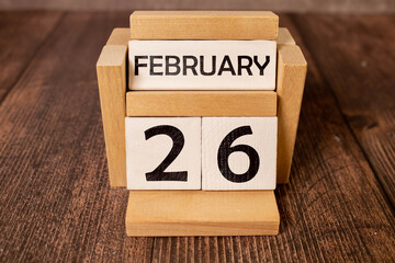 February 26. Hand writing text For Pete's Sake Day on calendar date. Save the date. Holiday. Day of...